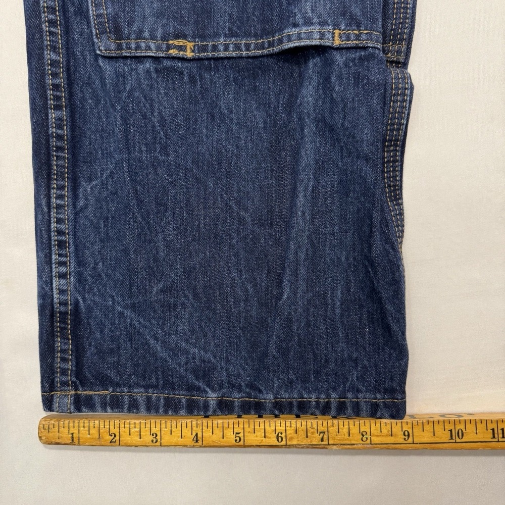 Carhartt Double Knee Jeans Stretch Mens 42x30 103890 Relaxed Fit Denim Dark Work - Picture 10 of 10